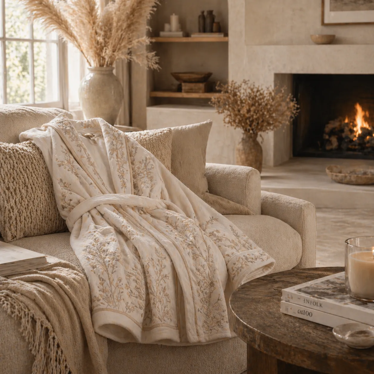 Jacquard and embroidered bathrobes for luxury hospitality and branded robe customization.