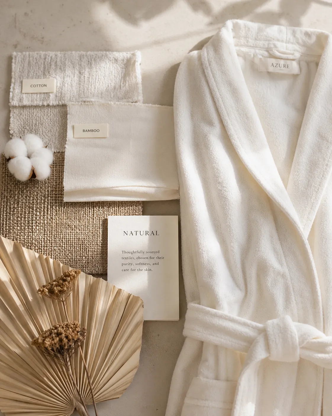 Bathrobe category image for cotton bathrobes, synthetic-fiber robes, and material-led sourcing.