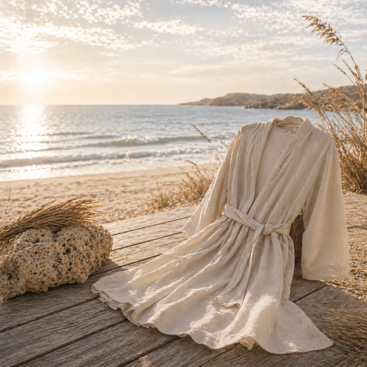Synthetic-fiber custom bathrobes for durable hospitality, resort, and wholesale bathrobe supply.