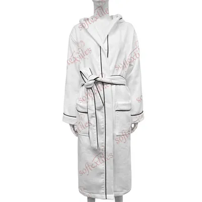 Waffle bathrobe hero view, image 1, showing robe silhouette, fit impression, and overall styling.