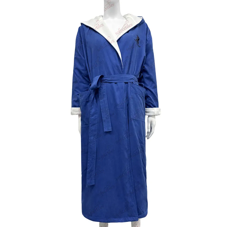 Peach Skin bathrobe hero view, image 1, showing robe silhouette, fit impression, and overall styling.