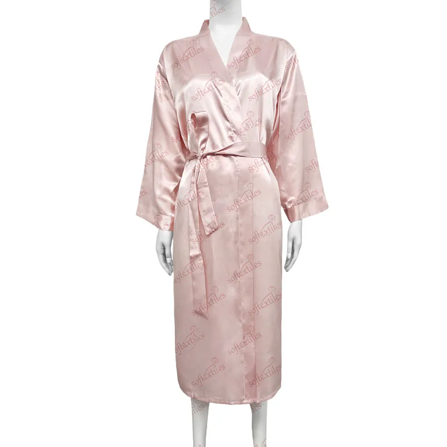 Silk Like bathrobe hero view, image 1, showing robe silhouette, fit impression, and overall styling.