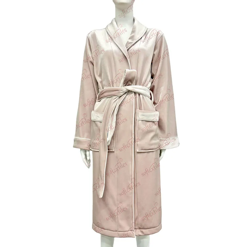 Nude bathrobe hero view, image 1, showing robe silhouette, fit impression, and overall styling.